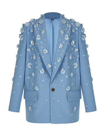 Light Blue Sequins & Rhinestones Jacket, 1
