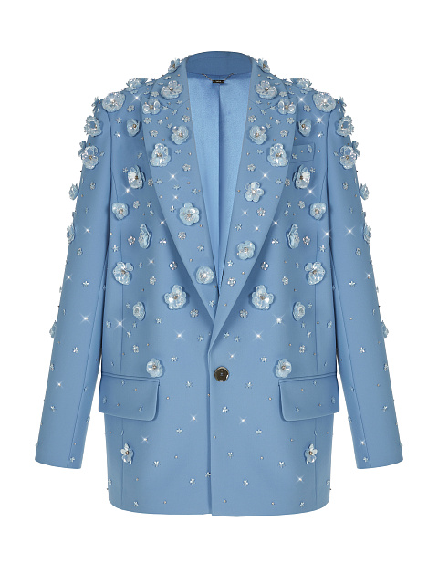 Light Blue Sequins & Rhinestones Jacket, 1 Light Blue Sequins & Rhinestones Jacket, 1