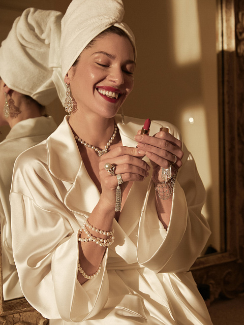 Briolette, Round Diamond & White Gold Earrings, 4