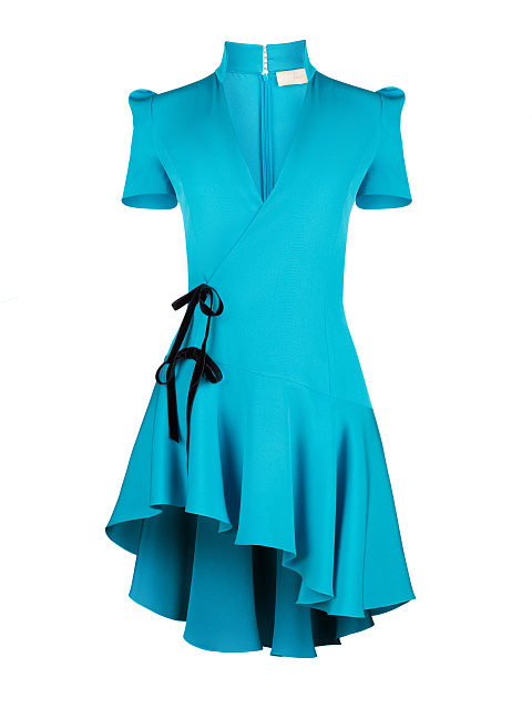 Blue Silk Mini Dress, 1 Blue Silk Mini Dress, 1