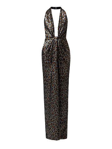 Leopard-print maxi dress, 1
