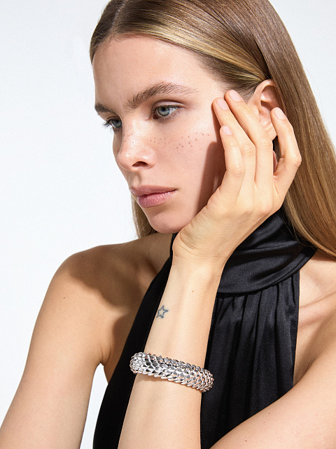 White gold «Dragon» bracelet , 2