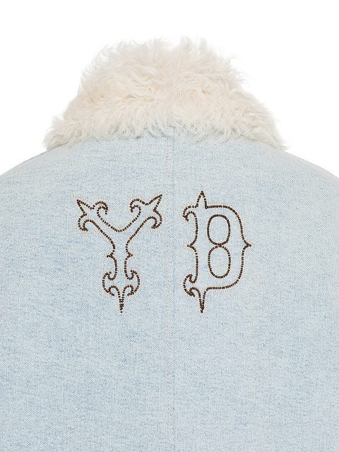 Light Blue Denim & Shearling Parka, 4 Light Blue Denim & Shearling Parka, 4