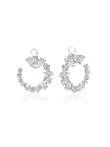 White gold earrings with LG diamonds, 1