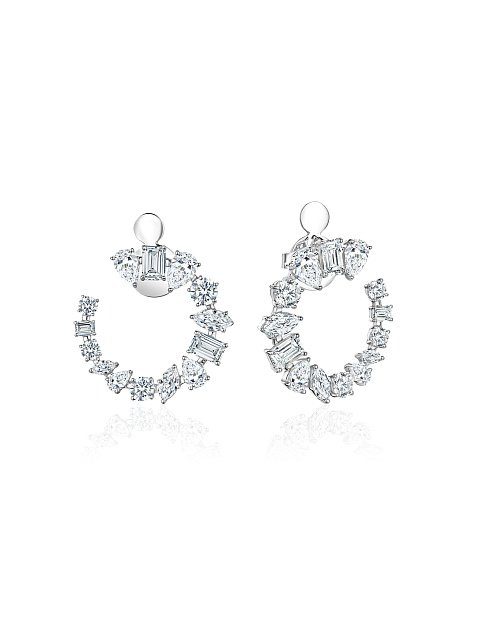 White gold earrings with LG diamonds, 1