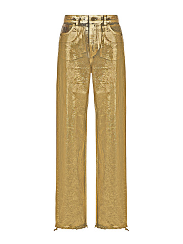 Golden Plated Straight Leg Jeans, 1