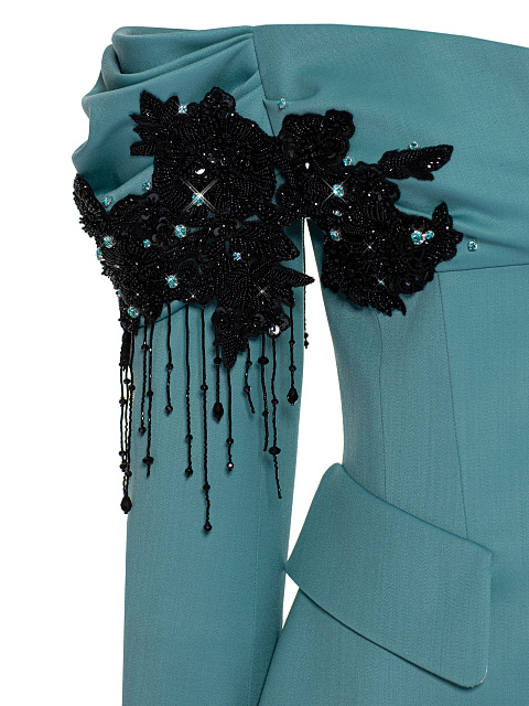 Light Blue Embroidered Pant Suit, 8 Light Blue Embroidered Pant Suit, 8