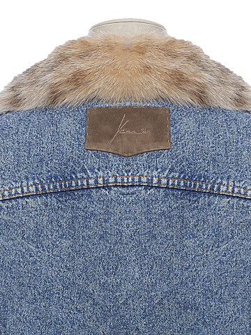 Blue Denim & Bobcat Fur Jacket, 2