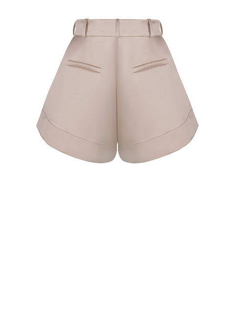 Beige satin shorts, 2 Beige satin shorts, 2