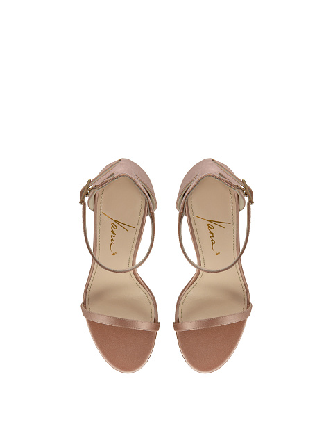 Beige Satin Sandals, 4