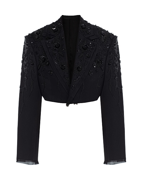 Cropped embroidered jacket, 1