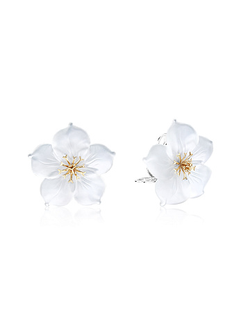 Studs with carved quartz, 1