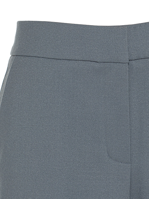 Gray-blue Straight Trousers Made Of Suit Fabric, 3