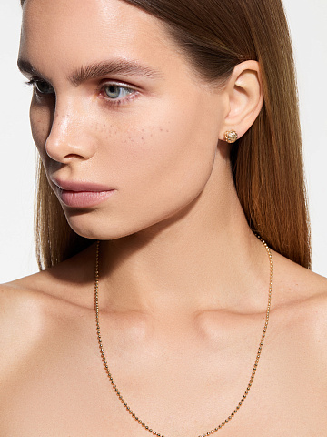 Small "YANA DRAGON" stud earrings in yellow gold, 2