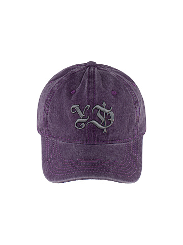 Purple YD Embroidered Denim Cap, 2