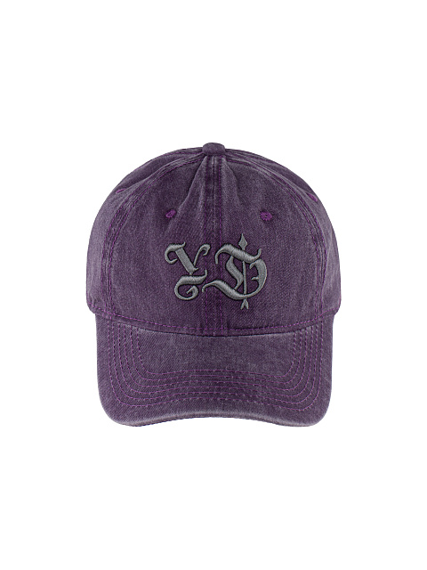 Purple YD Embroidered Denim Cap, 2