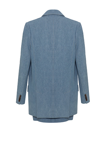 Blue denim two-piece suit, 2