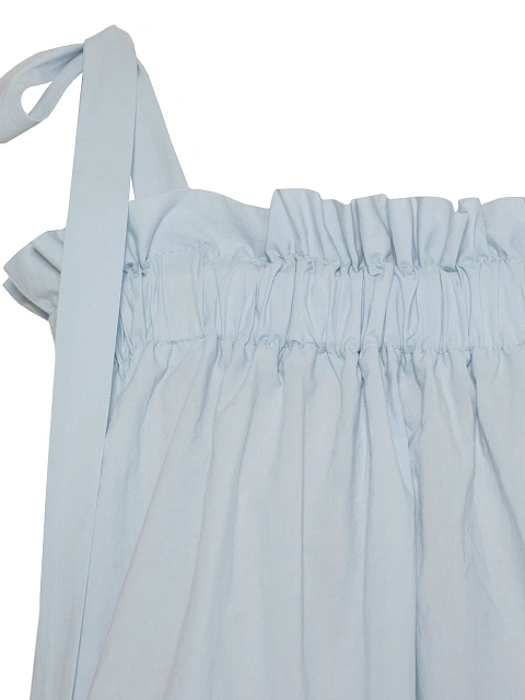 Light blue set with tie top and ruffled shorts, 4 Light blue set with tie top and ruffled shorts, 4