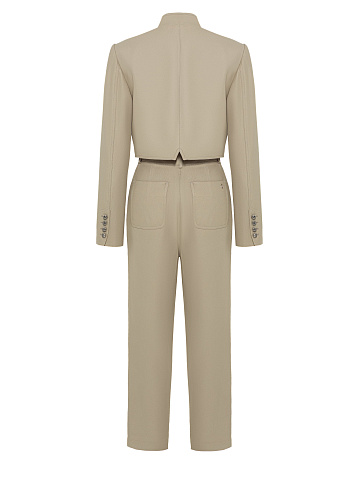 Beige denim suit, 2