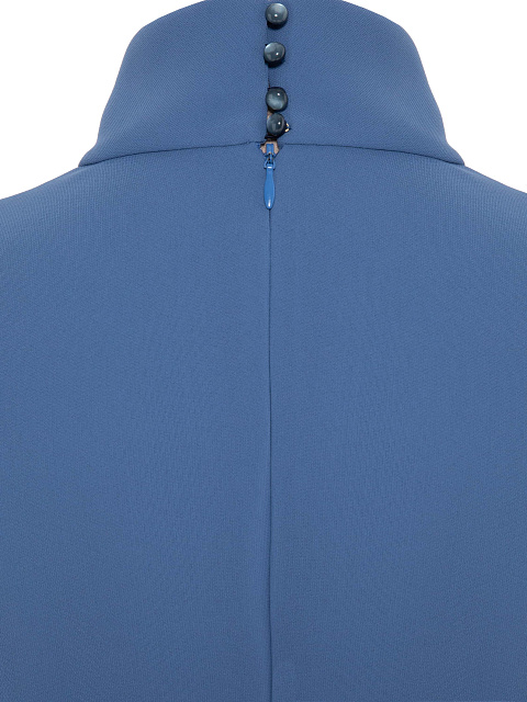 Blue Draped Midi Dress, 4