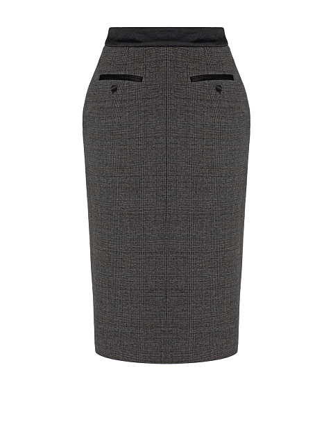 Checked suiting pencil skirt, 4