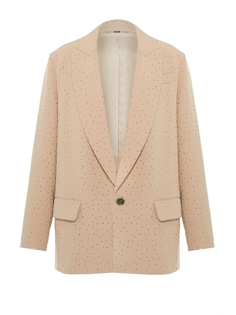 Bige Rhinestones Jacket & Mini Skirt Suit, 3