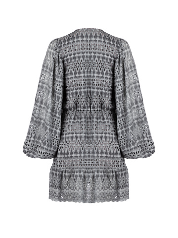 Grey Cotton Mini Dress, 2