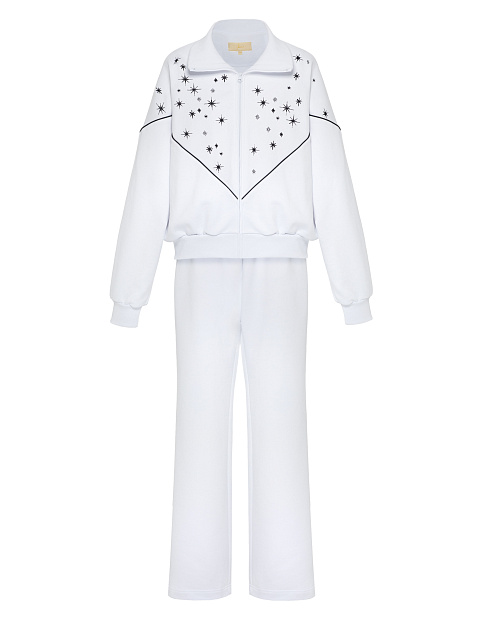 White tracksuit with star embroidery, 1
