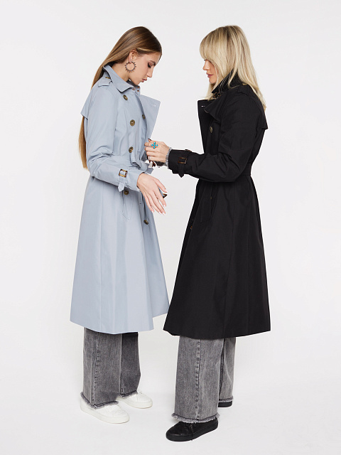 Black Cotton Trench Coat, 7 Black Cotton Trench Coat, 7