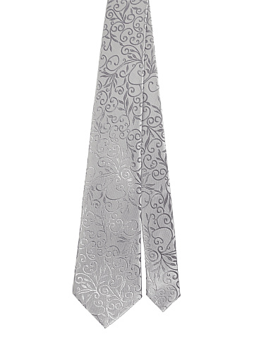 Grey Floral Pattern Tie, 1