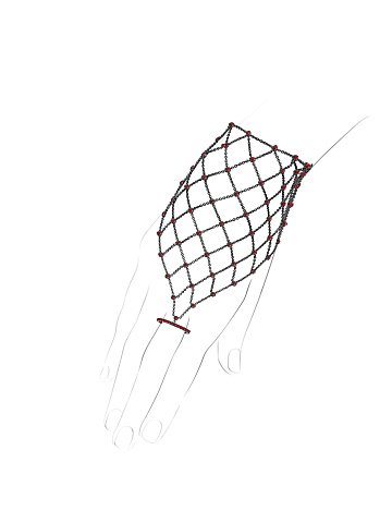 Black Gold Garnet Slave Bracelet, 1