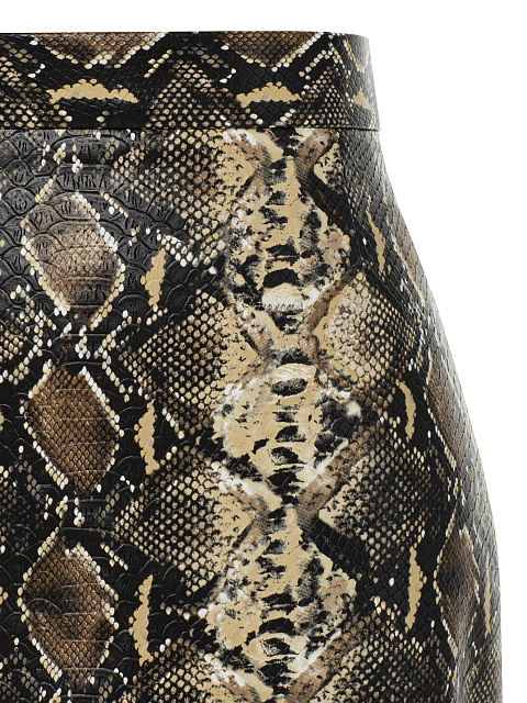Beige Snakeskin Prined Faux Leather Midi Skirt, 4 Beige Snakeskin Prined Faux Leather Midi Skirt, 4