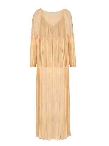 Peach Chiffon Maxi Dress, 2