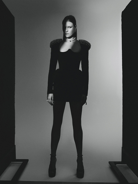 Black Pearls & Rhinestones Velvet Mini Dress, 4 Black Pearls & Rhinestones Velvet Mini Dress, 4