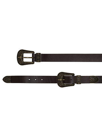 Brown leather belt, 2