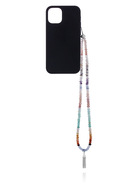 Opal & Silver Tassel Phone Strap, 2