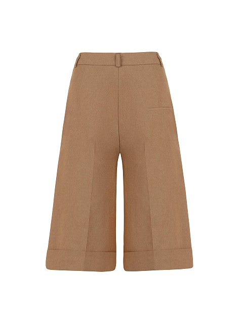 Brown cotton Bermuda shorts made of lightweight cotton, 2 Brown cotton Bermuda shorts made of lightweight cotton, 2
