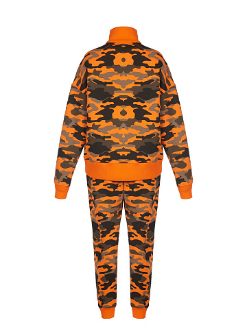 Orange Camouflage Jersey Suit, 2