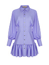 Лиловое платье-рубашка из хлопка