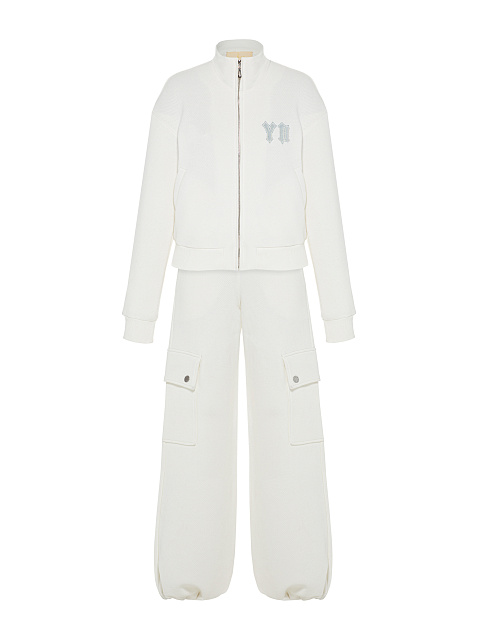 White Jersey Cargo Pants Tracksuit, 2