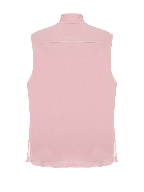 Pink Chiffon Blouse with Tie Collar, 2