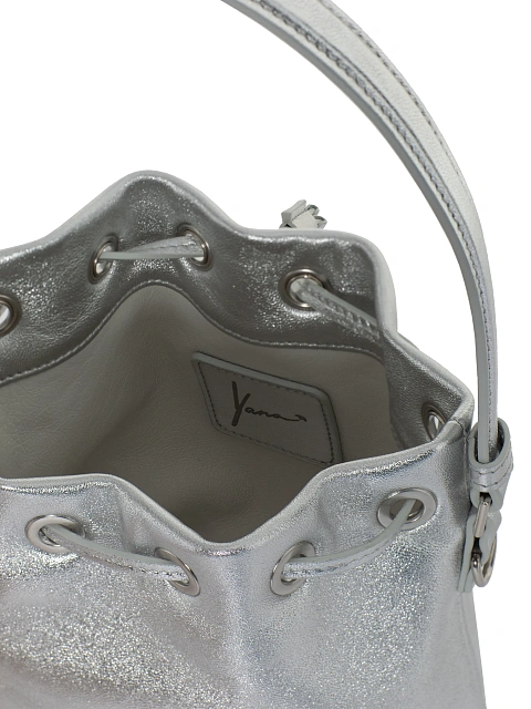 Silver Leather Pouch Bag, 5 Silver Leather Pouch Bag, 5