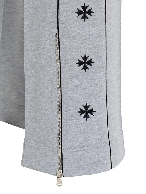 Grey tracksuit with cropped sweatshirt and cornflower embroidery, 6