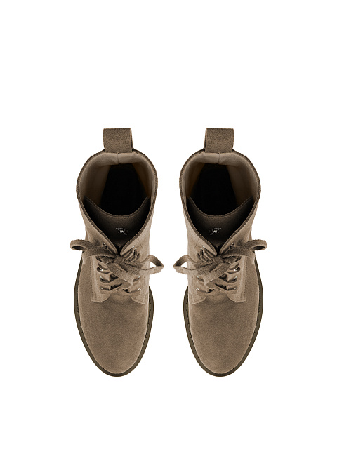 Olive Suede Lace Up Boots, 4