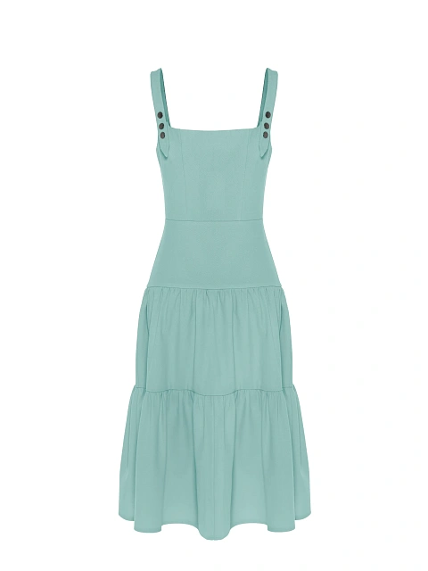 Light turquoise denim midi dress, 2 Light turquoise denim midi dress, 2