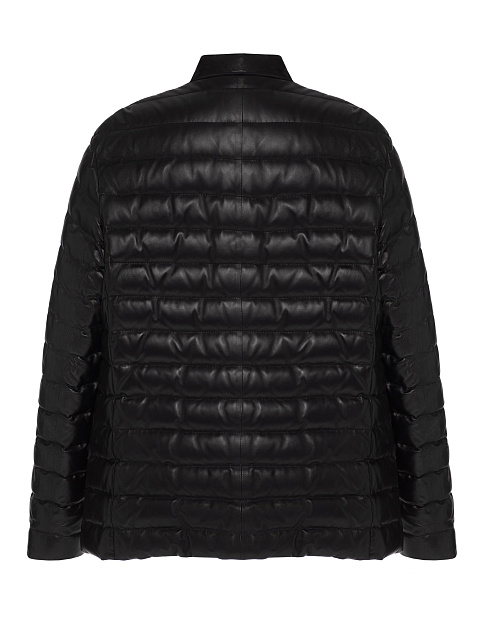 Black Quilted Leather Jacket, 2