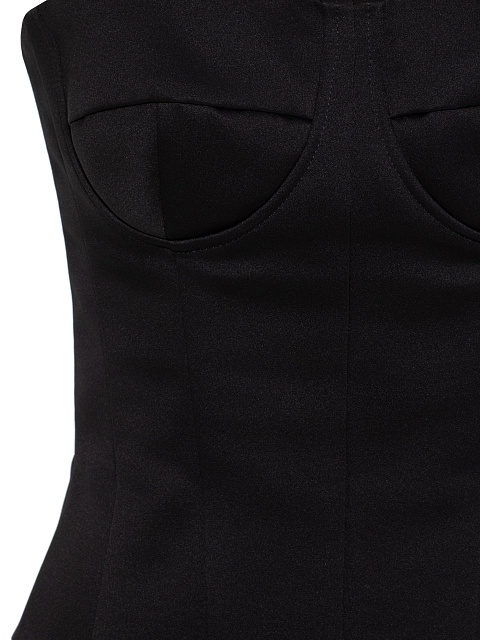 Black satin corset, 3 Black satin corset, 3