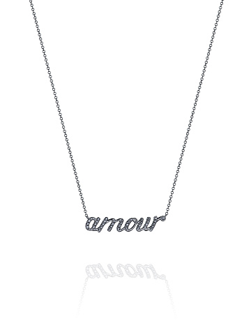 Black Gold "Amour" Diamond Necklace, 1