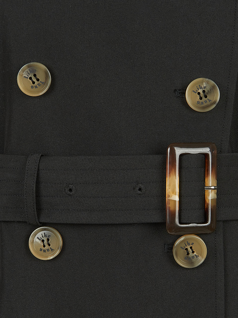 Black Cotton Trench Coat, 5 Black Cotton Trench Coat, 5