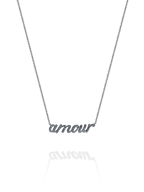 Black Gold "Amour" Diamond Necklace, 1